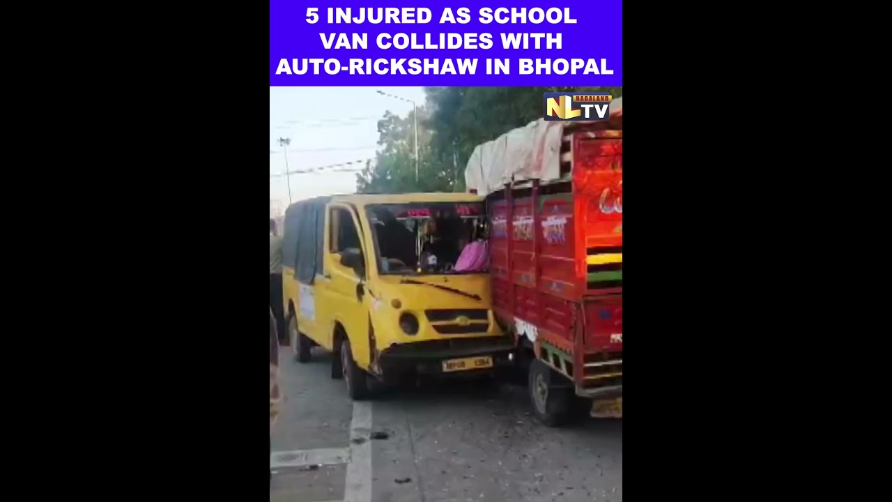 5 INJURED AS SCHOOL VAN COLLIDES WITH AUTO-RICKSHAW IN BHOPAL