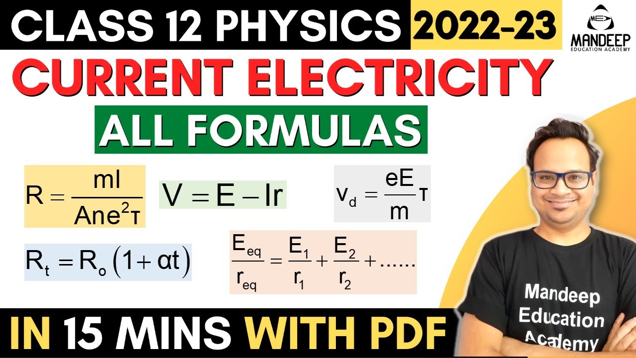 Current Electricity all Formulas | Class 12 Physics Chapter 3 | CBSE Board Exams 2023