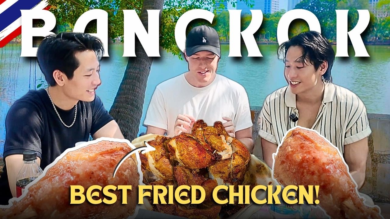 FIRST TIME Trying Bangkok&rsquo;s BEST Fried Chicken... with American Digital Nomad Living in Thailand 🇹🇭