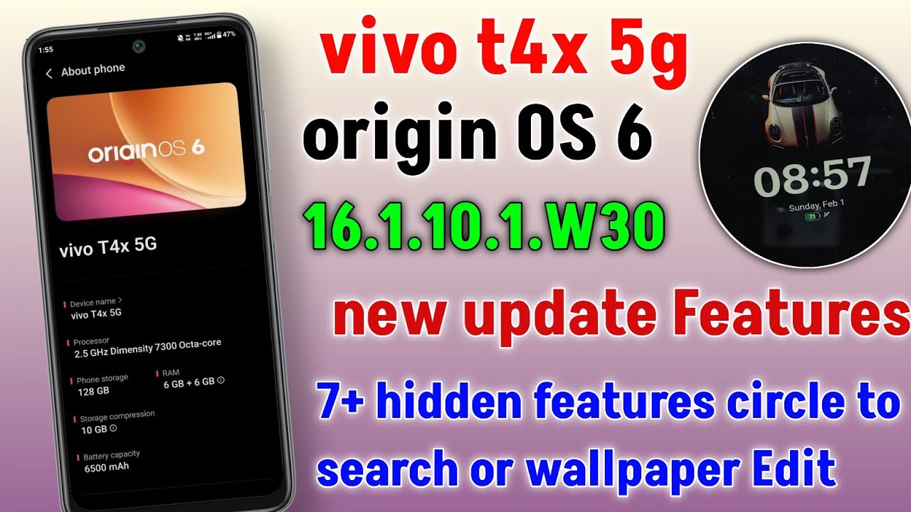 Vivo t4x 5g origin OS 6 new update 16.1.10.1.w30 full features review 7+ hidden features 