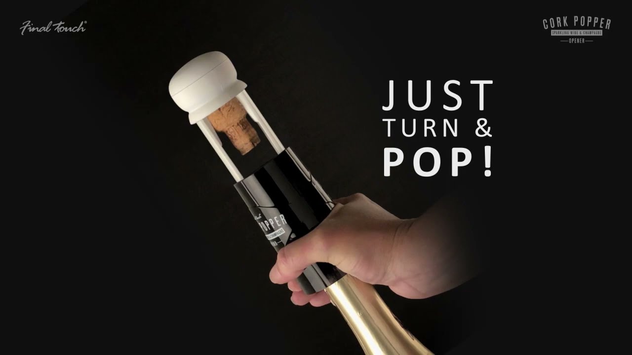 Final Touch Cork Popper - Sparkling Wine & Champagne Opener (FTA7028)