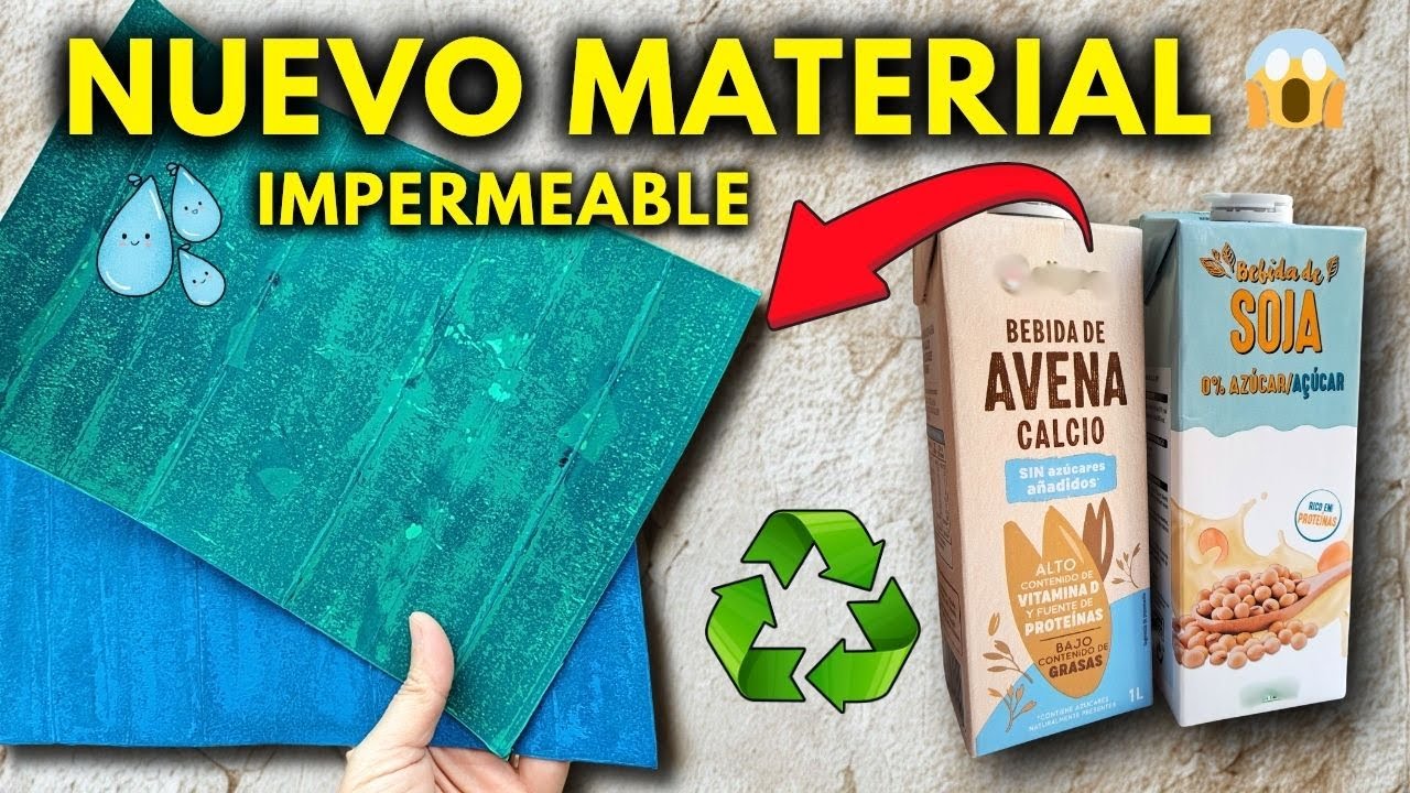 Manualidades con carton de leche ♻️SUPER  material IMPERMEABLE para tus creaciones.