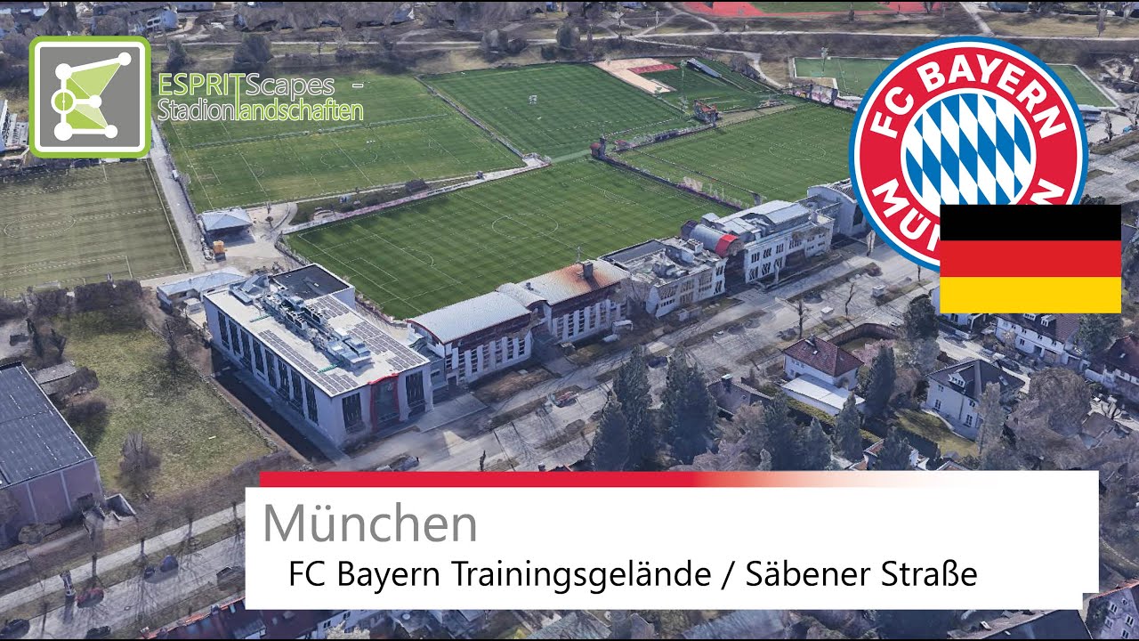 FC Bayern Trainingsgel&auml;nde / S&auml;bener Stra&szlig;e | FC Bayern M&uuml;nchen | Google Earth | 2020