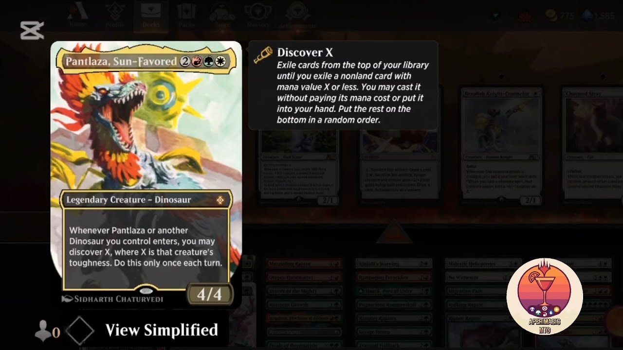 Magic the Gathering Arena - Pantlaza Brawl Gameplay