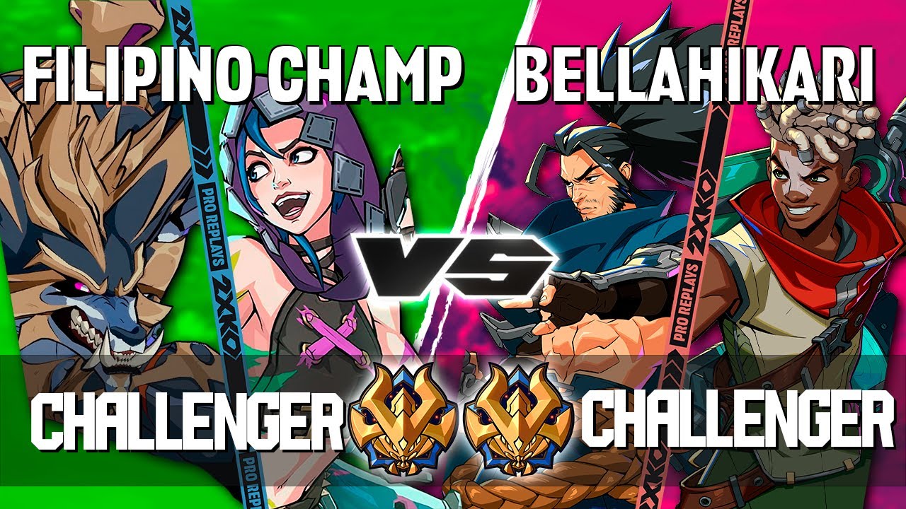 2XKO ▰ FILIPINO CHAMP (Jinx-Warwick) vs BELLAHIKARI (Yasuo-Ekko) ▰ 2XKO Pro level replays
