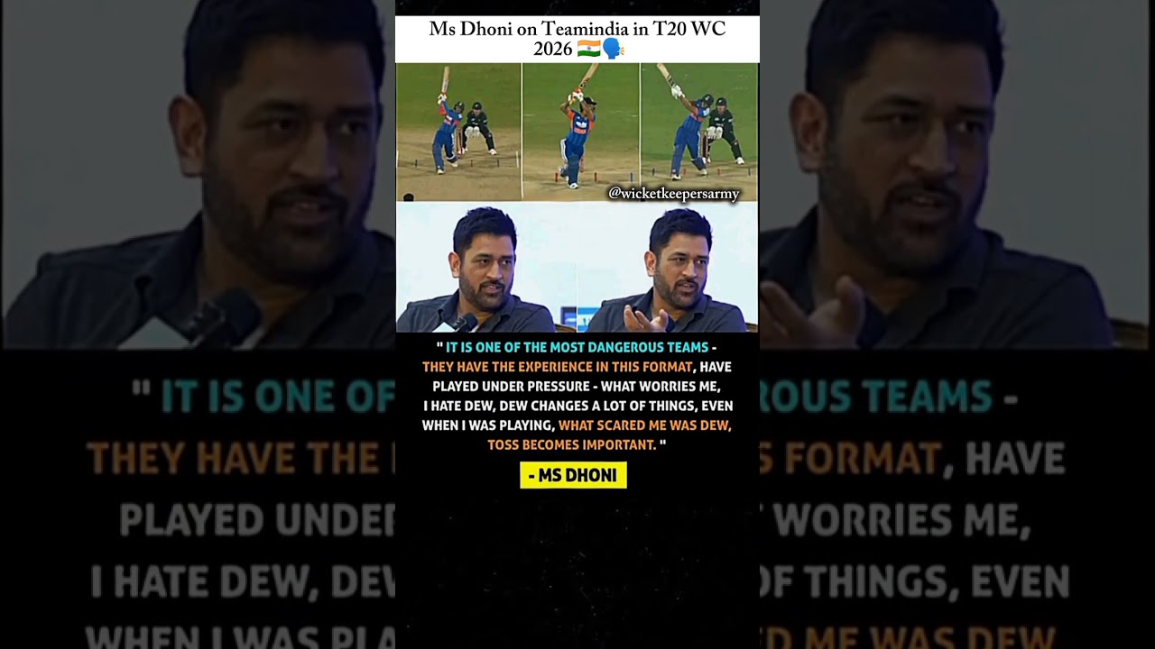 Ms Dhoni on Teamindia in T20 WC 2026 🇮🇳🗣
