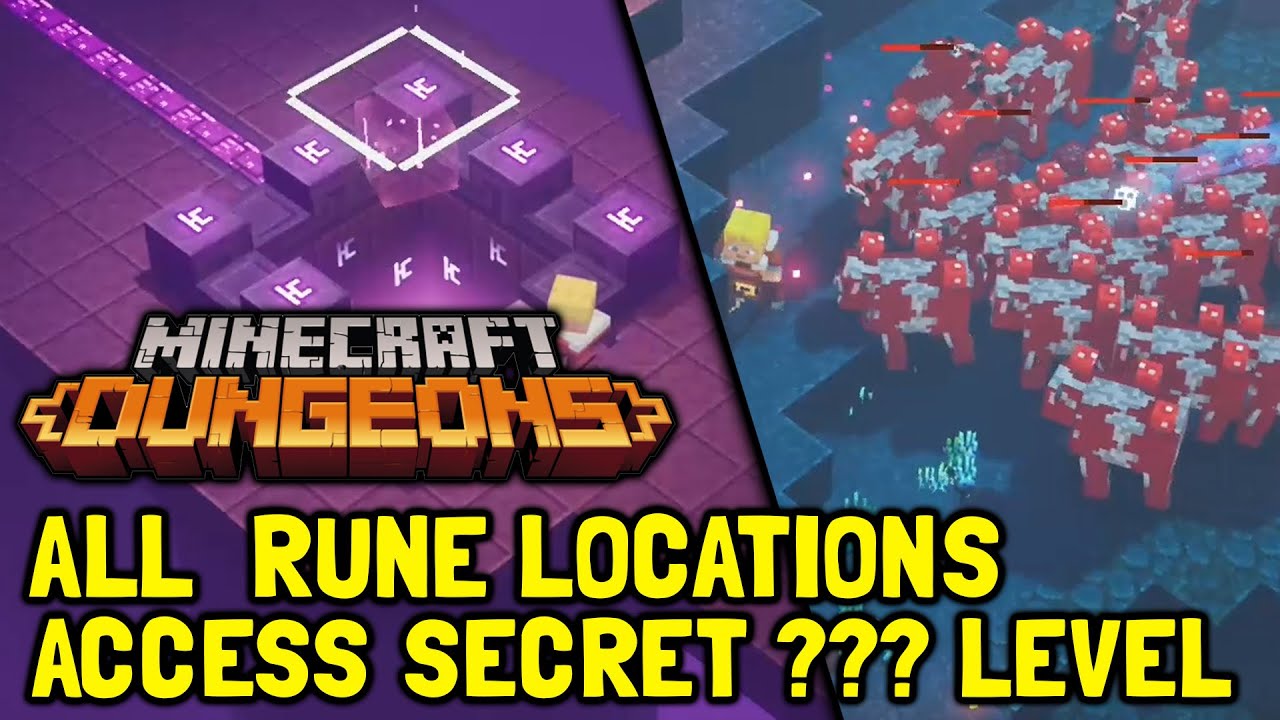 Minecraft Dungeons All Secret Rune Locations (How To Access Secret ??? Level)