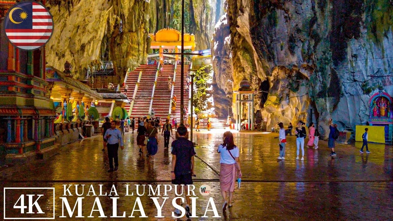 4K 🇲🇾 Full Exploring in Batu Caves - Climb 272 steps Malaysia Walking Tour 2023