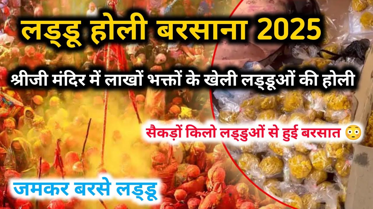 बरसाने की लड्डू मार होली | Laddu Holi Barsana 2025 | Barsane ki Holi | Laddu Maar Holi Latest Update