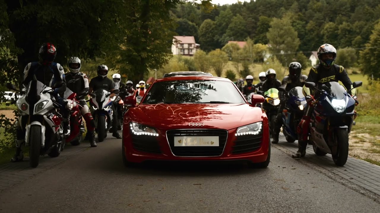 Eskorta motocyklowa Kasi i Mateusza