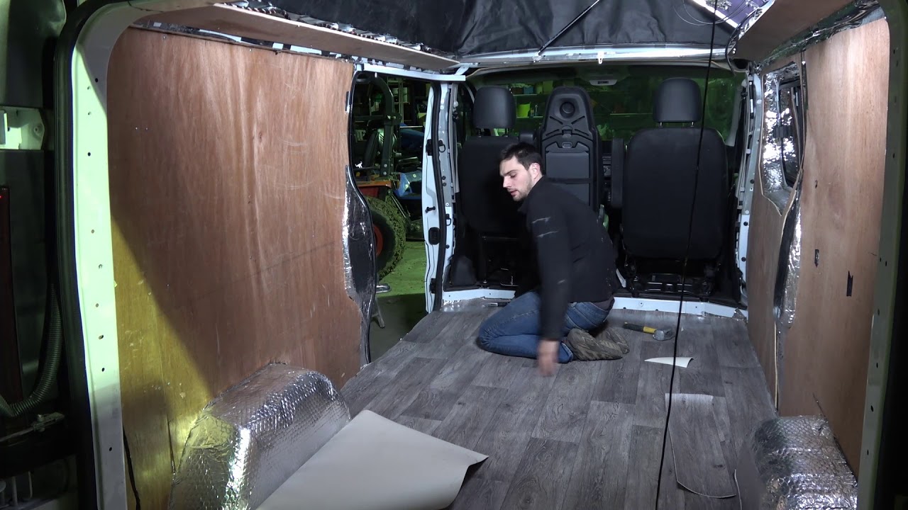 Laying Lino Flooring! Campervan Conversion