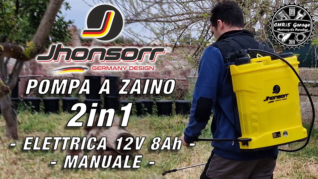 Jhonsorr Pompa Irroratrice a Zaino 20L Ricaricabile 12V