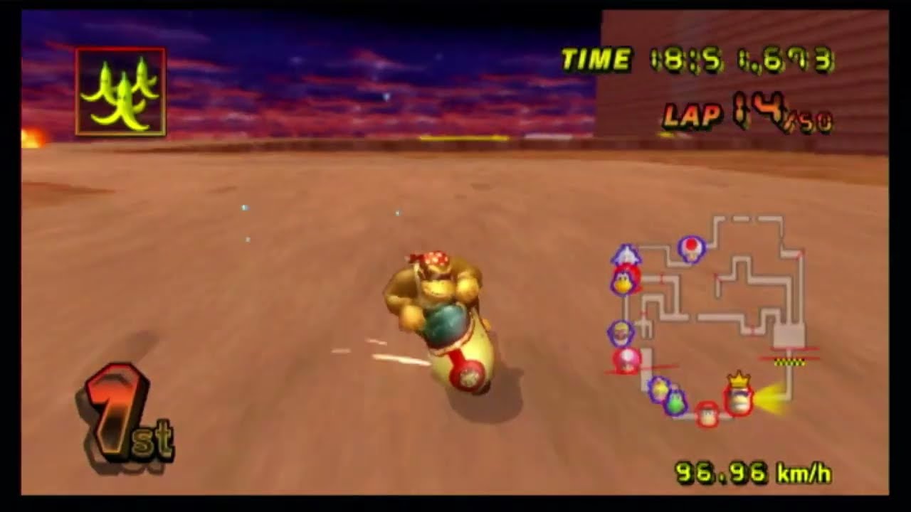Playing 50 Laps of Incendia Castle from CTGP