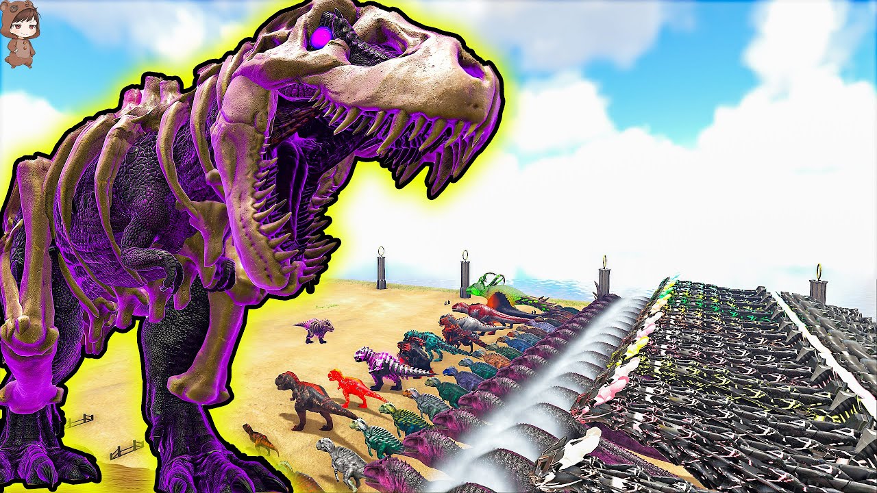 Skeletonized Tyrannosaur VS Mod Dinosaurs | ARK Mod Battle Ep.343