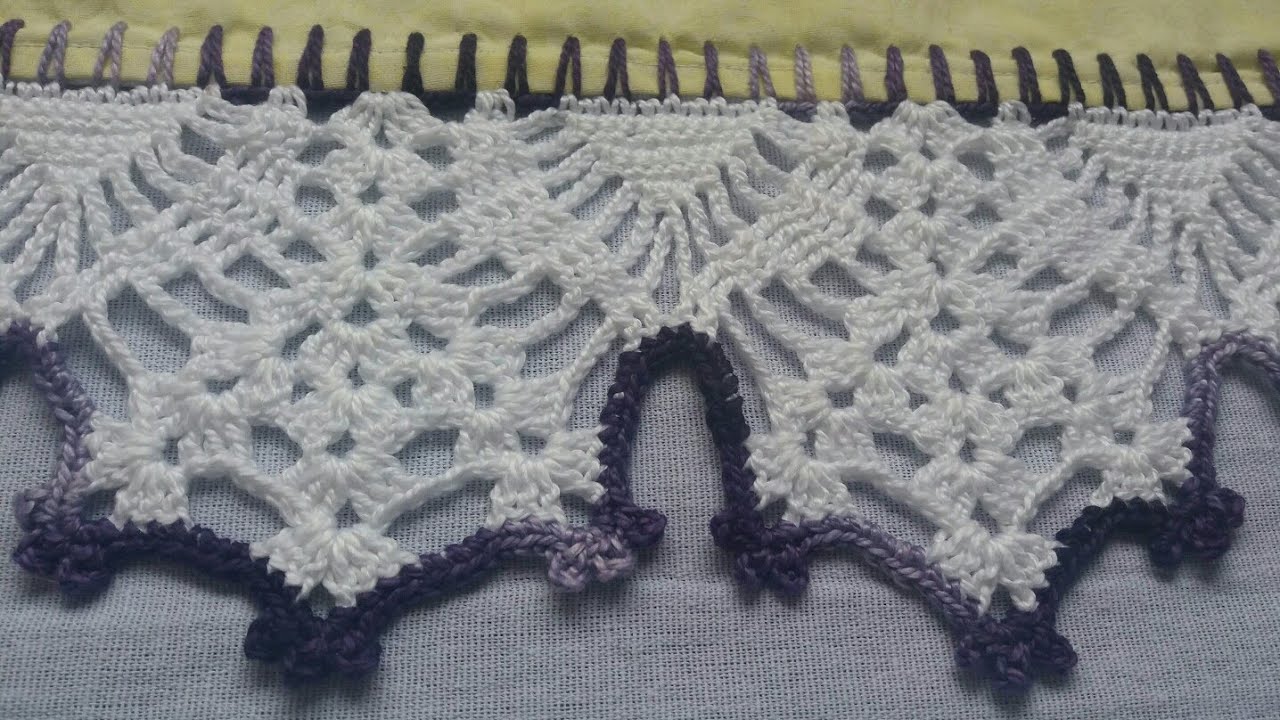 Bico de crochê para pano de prato #barradodecroche #bicodecroche