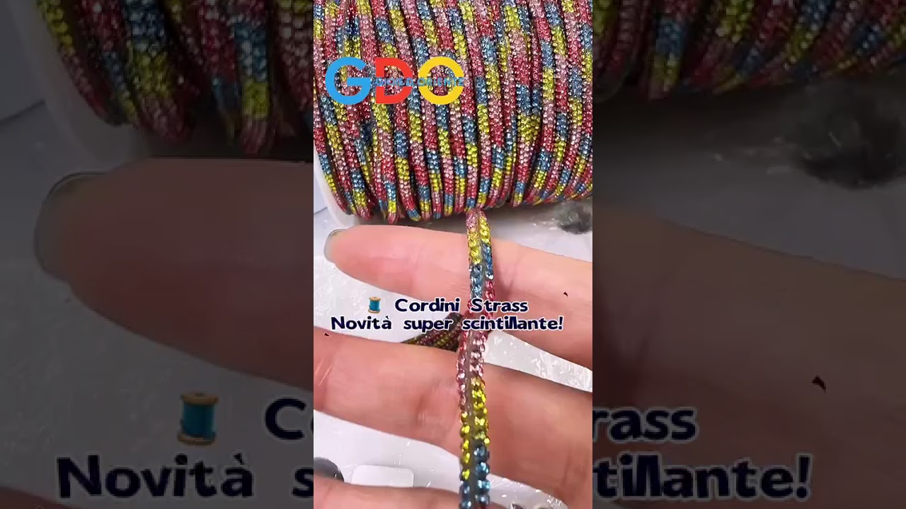 Cordini strass 4mm✨ Nuovi colori leopardato, tigrato e mix 🌈 #gioiedoriente #borseuncinetto