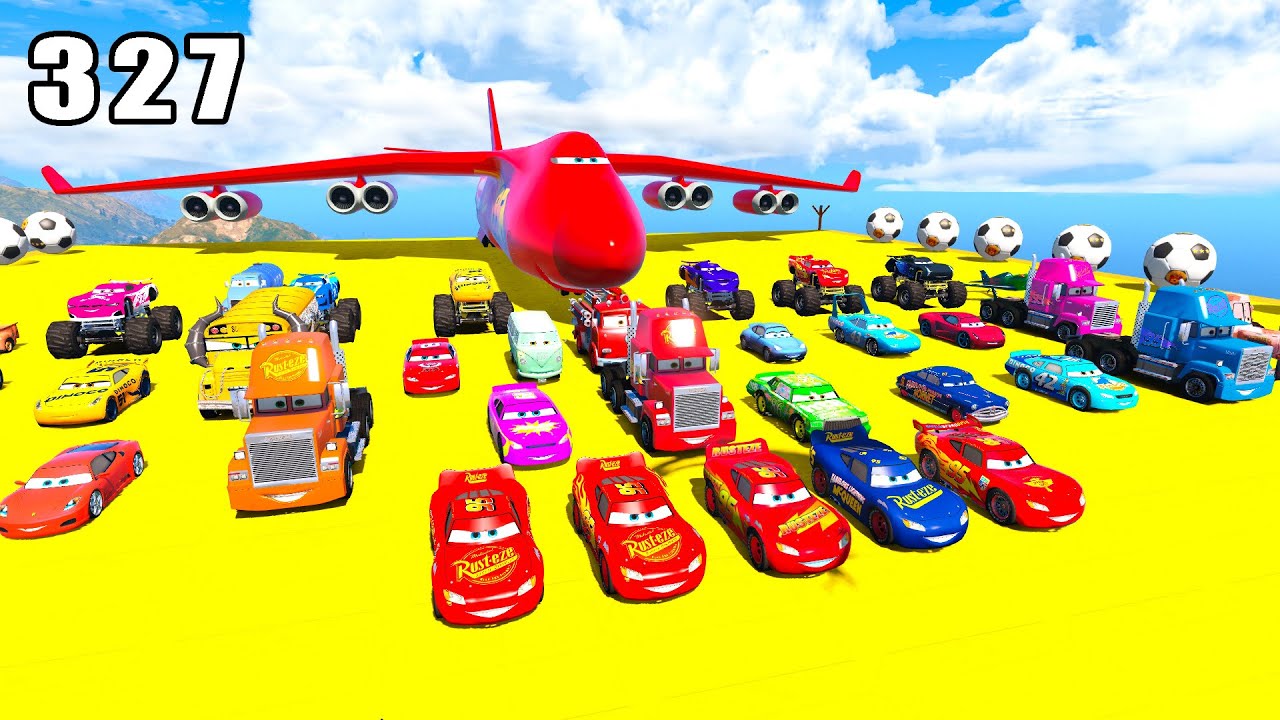 GTA V Mods Stunt Car Racing Challenge 🚙 By SPIDER-MAN With Amazing Super Cars monster trucks ep 327