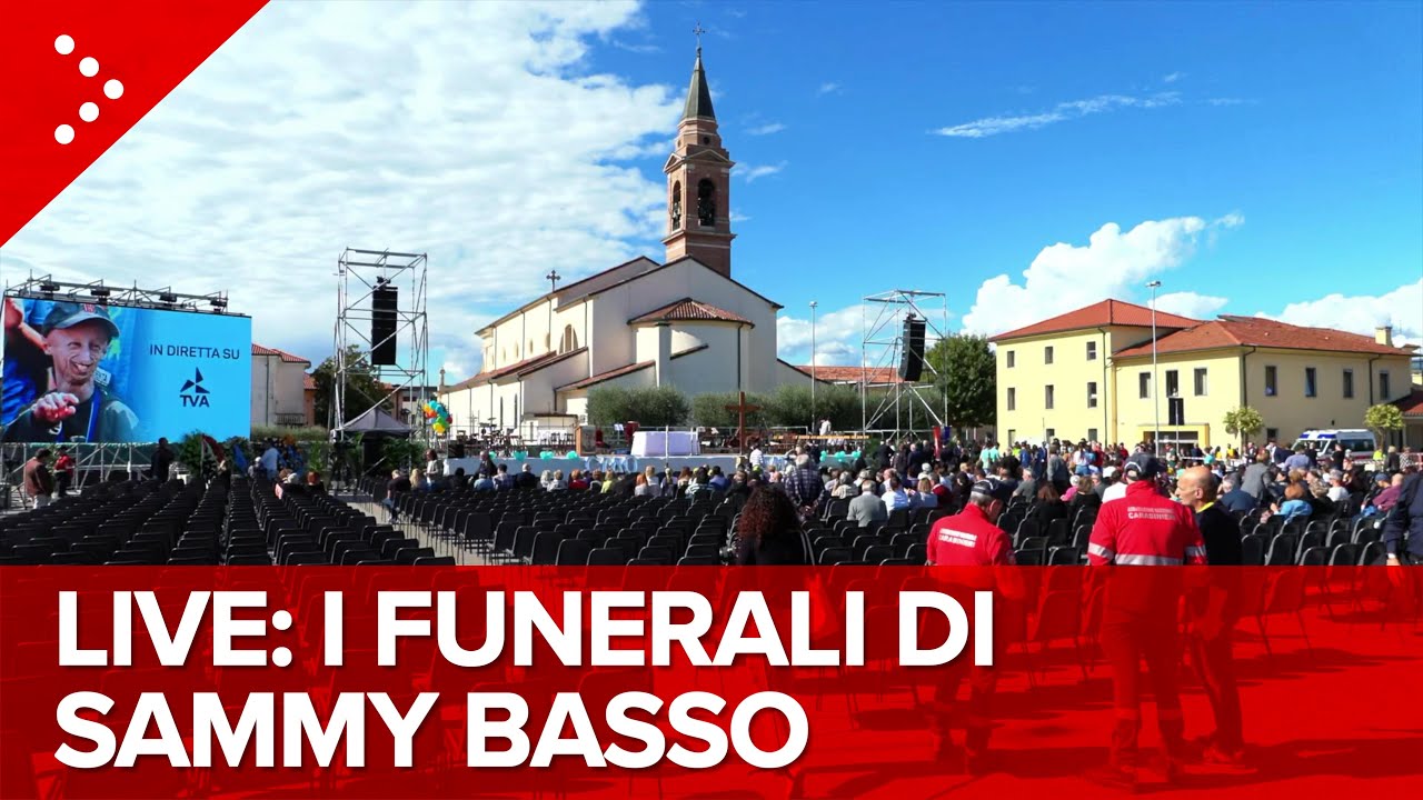 LIVE I funerali di Sammy Basso a Tezze sul Brenta (Vicenza): diretta video
