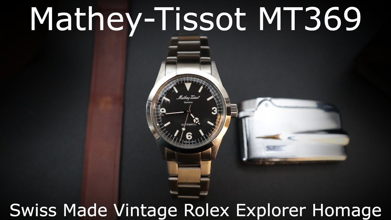 Mathey-Tissot MT369 Swiss Made Automatic - Vintage Rolex Explorer Homage for Smaller Wrists