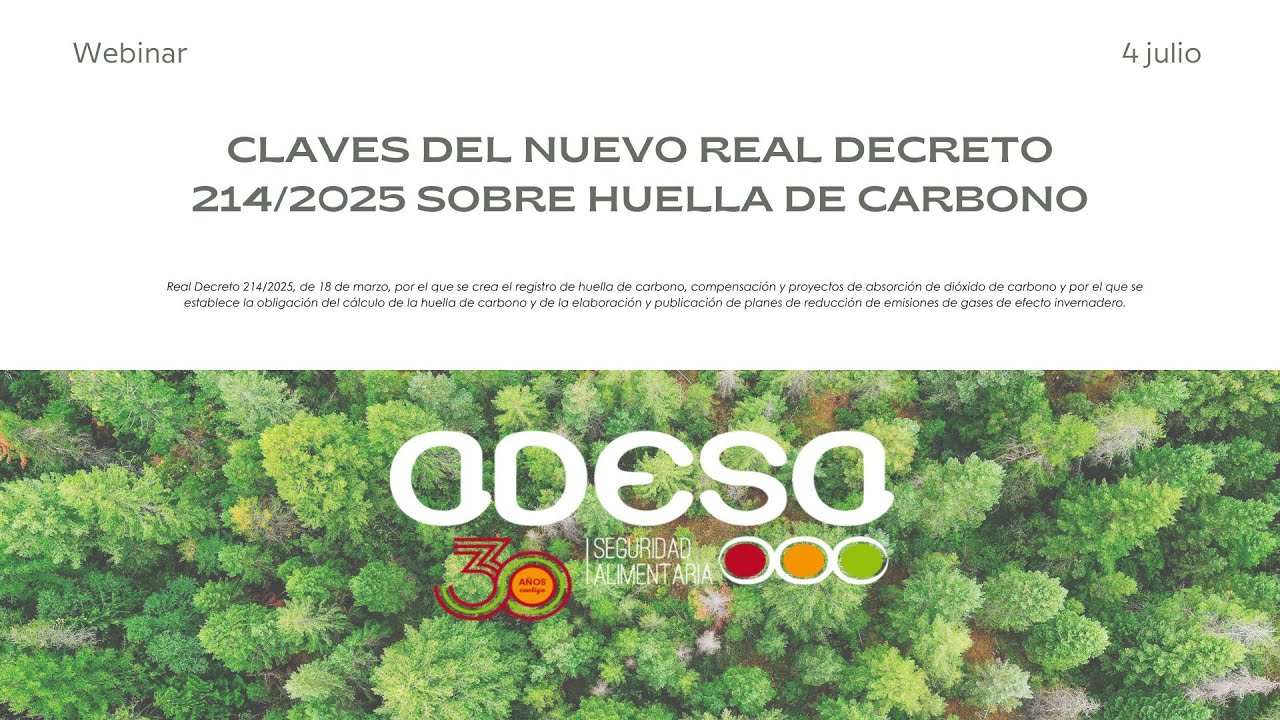 Webinar ADESA Real Decreto 214/2025 HUELLA DE CARBONO