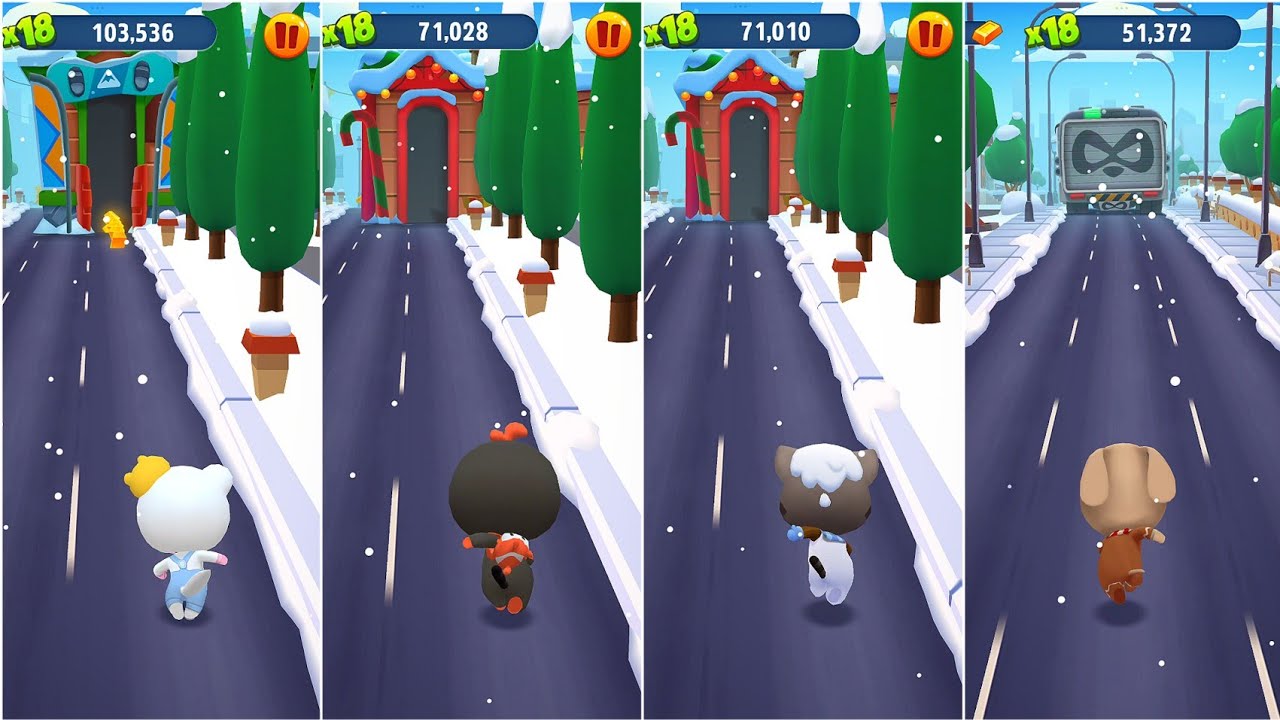 Tom Gold Run Polar Bear Angela,Smart Penguin Tom, Snowman Tom, Ginger bread Ben, RabiaGameplay