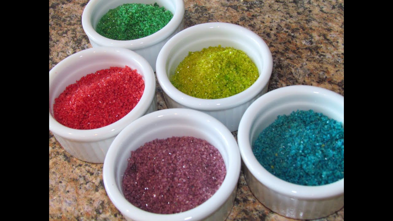 How to make Sugar Sprinkles  DIY Colored Sugar Edible Glitter