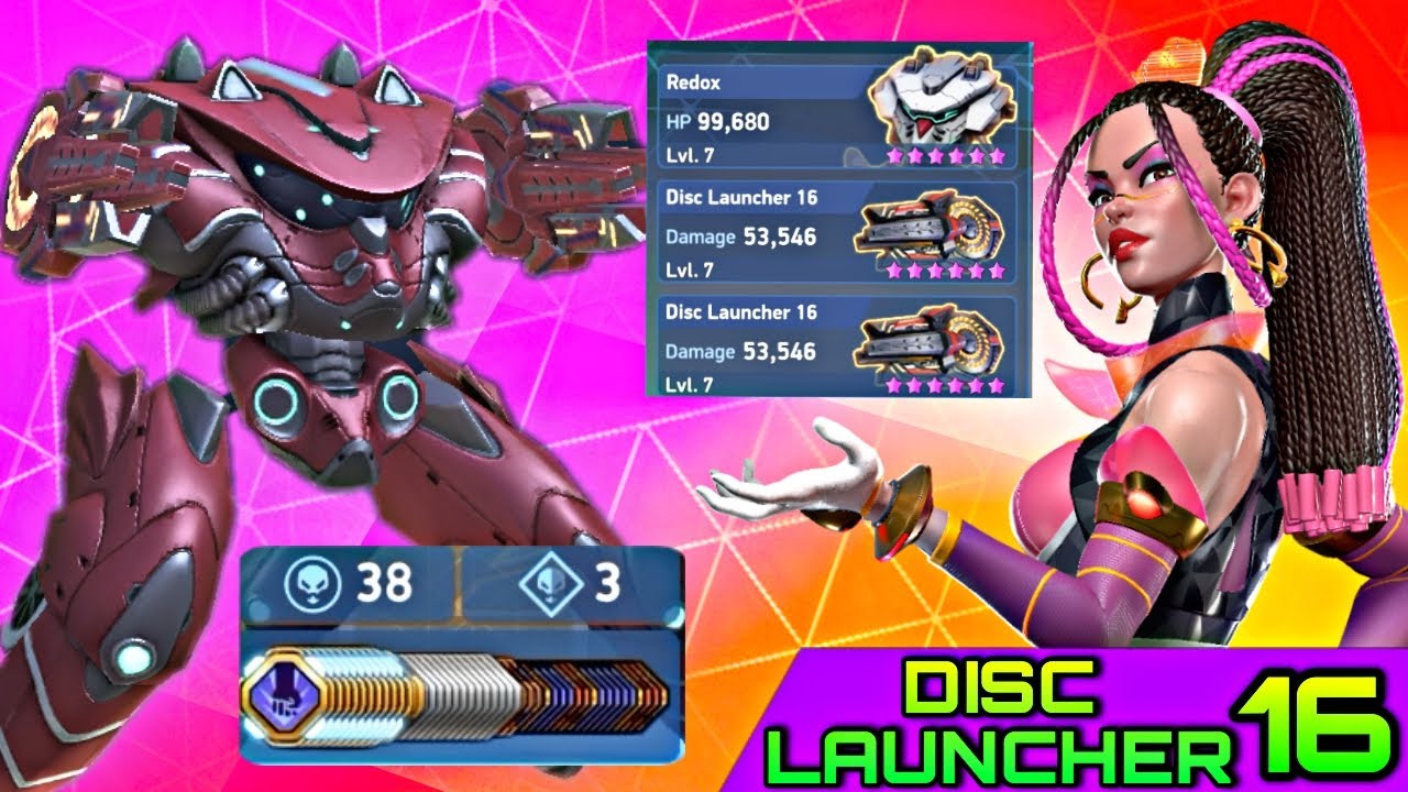 Maxed Disc Launcher 16 Is Insanely Overpowered ‼️|| Mech Arena
