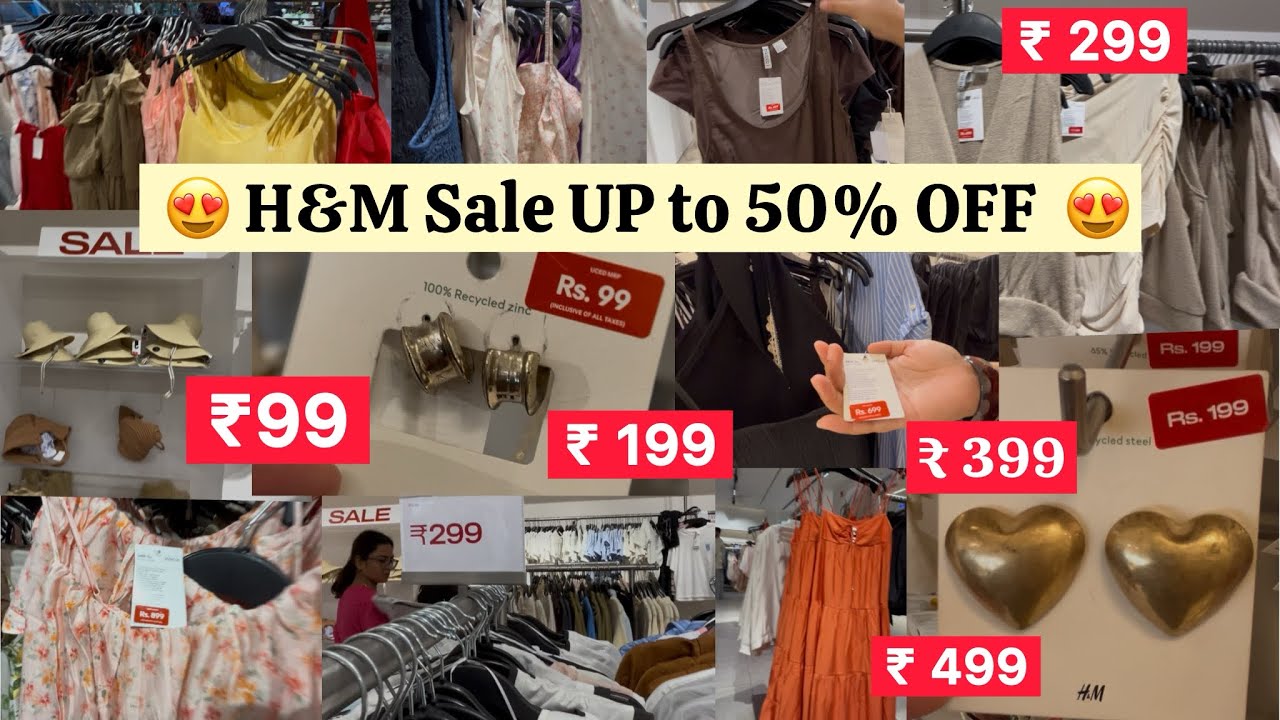 H&M Sale Alert🚨Up To 50% OFF on Clothes, Bags & Jewellery😍Starting at ₹99 | H&M Sale | H&M Haul V...