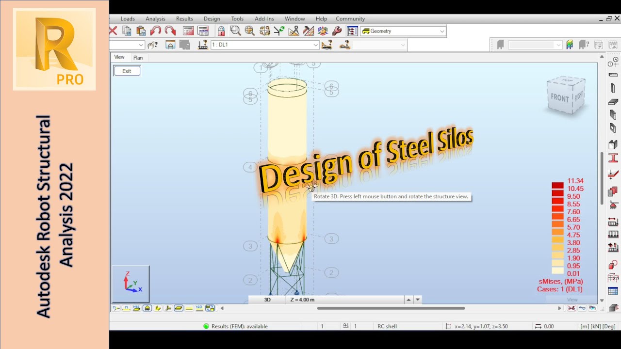 Modeling Silos (Circular and Rectangular) in Autodesk Robot | Part 5: Steel Design