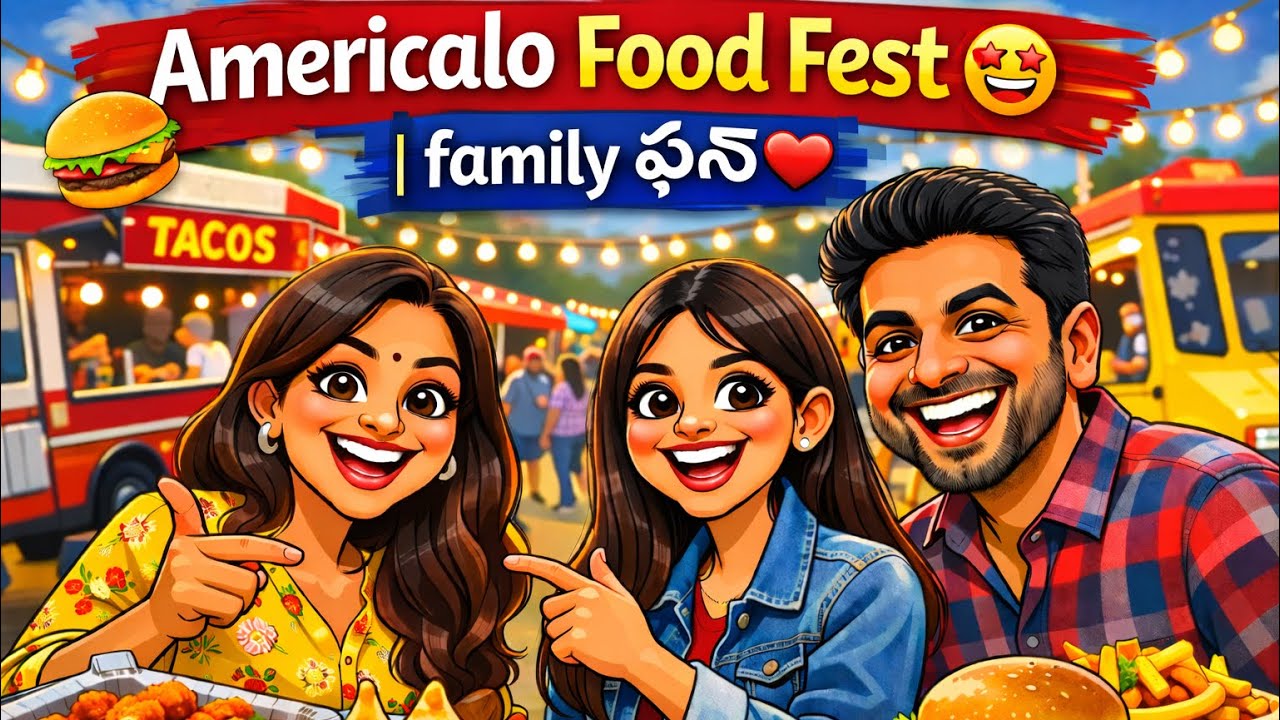 అమెరికాలో Food Fest🤩 | ఫ్యామిలీ ఫన్ ❤️ #foodfestival #america#lovefood #firstvlog 