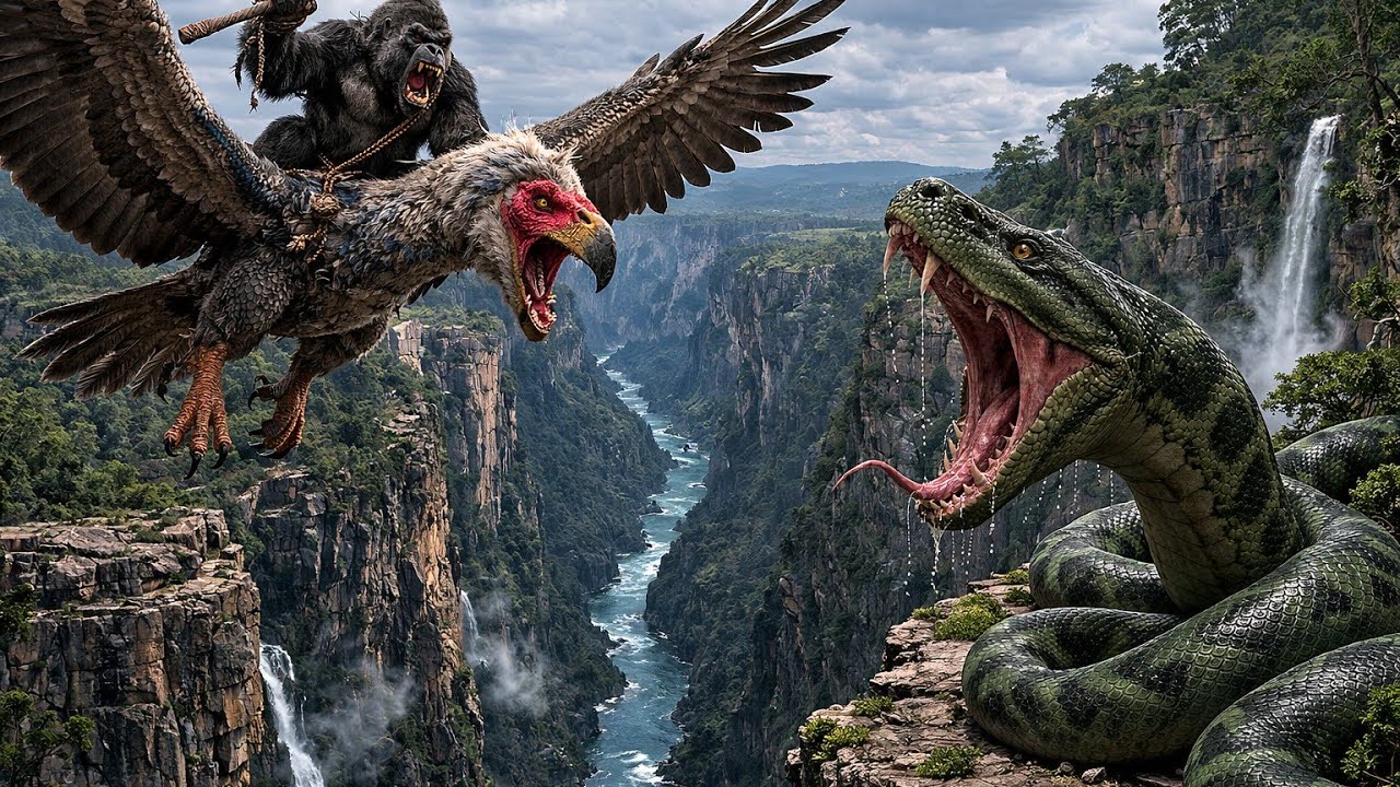 Prehistoric Humans vs Titanoboa – Deadly Battle in the Ancient World