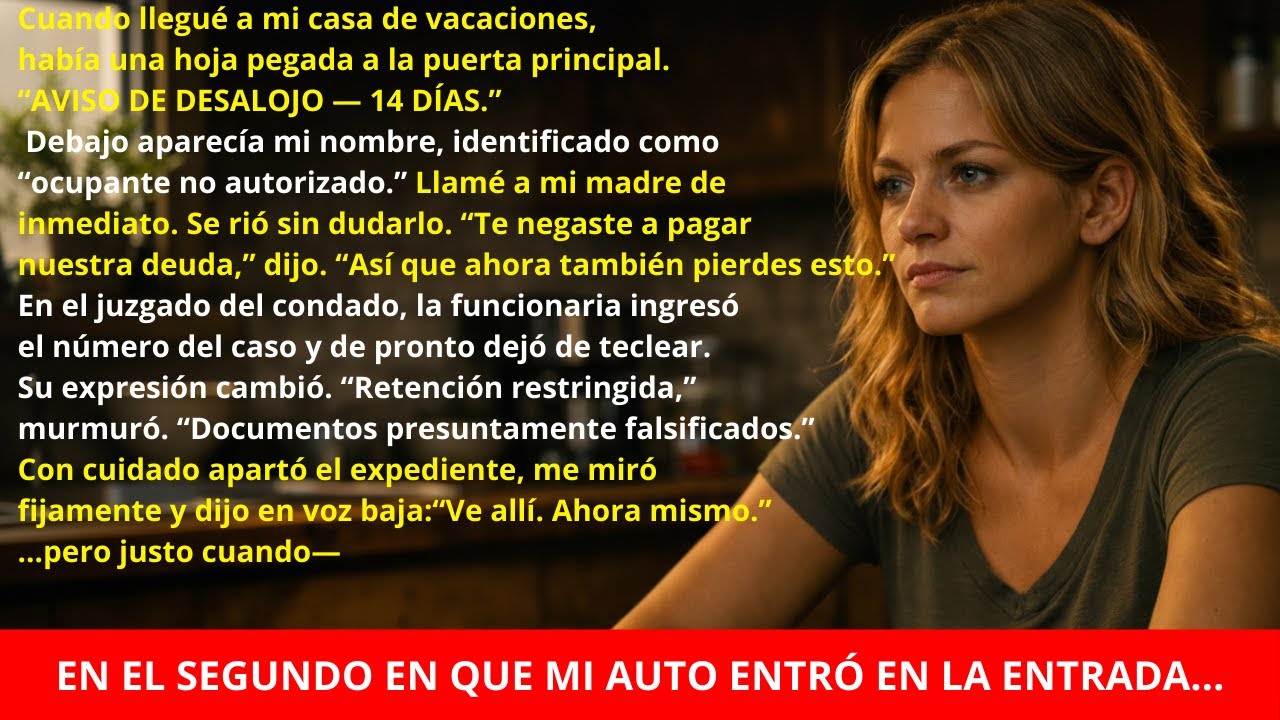 ENCONTRÉ UN AVISO DE DESALOJO EN MI CASA DE VERANO—MIS PADRES HABÍAN FALSIFICADO LOS PAPELES Y…