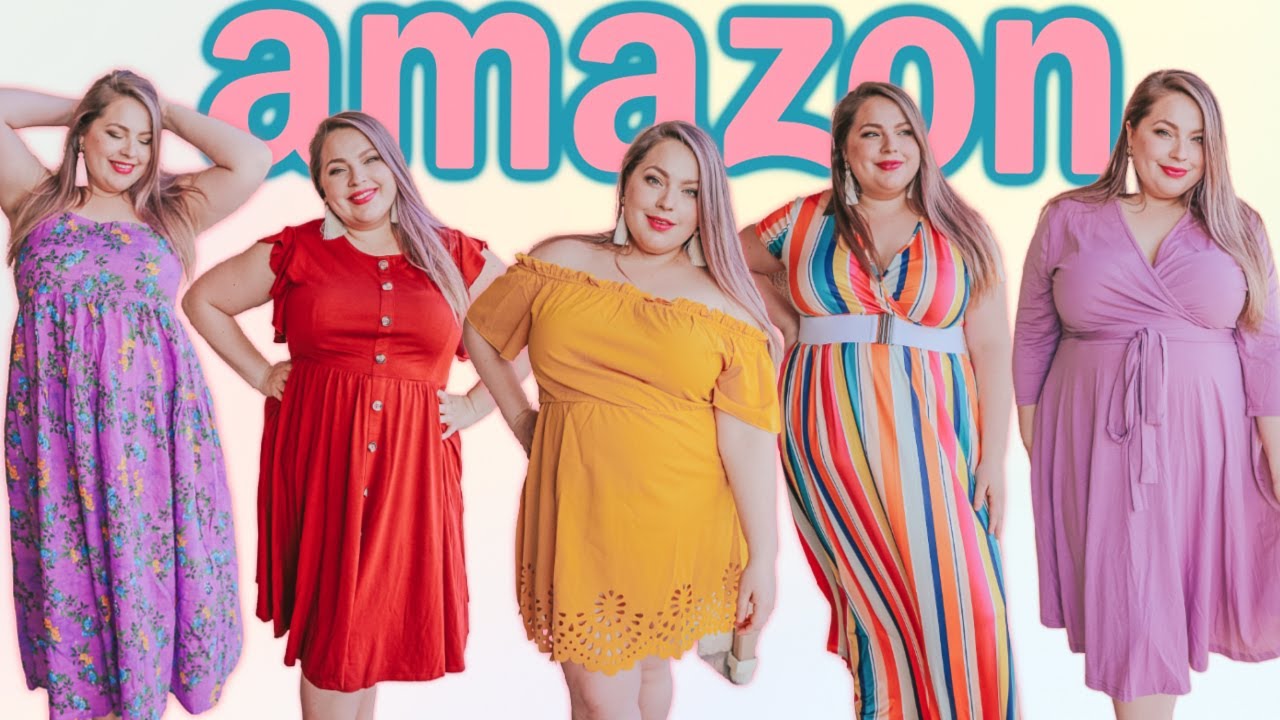 TRYING ON THE BEST-RATED AMAZON DRESSES | spring 2021 plus size fashion