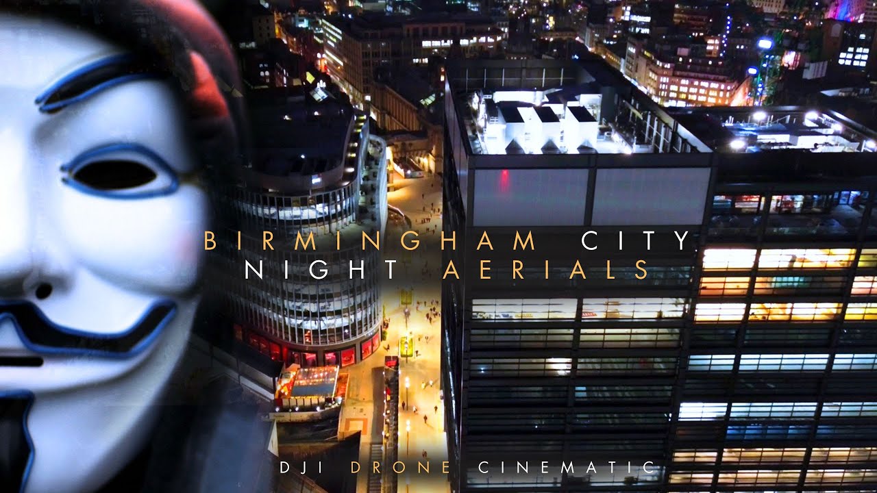 Birmingham Night Aerials | Cinematic | DJI Mini 3 Drone