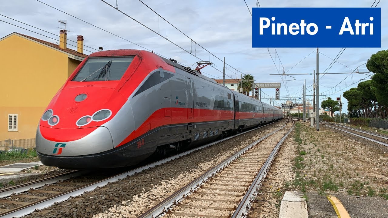 UNA GIORNATA ALLA STAZIONE DI PINETO-ATRI! TRENI DI OGNI TIPO in ARRIVO, PARTENZA & TRANSITO