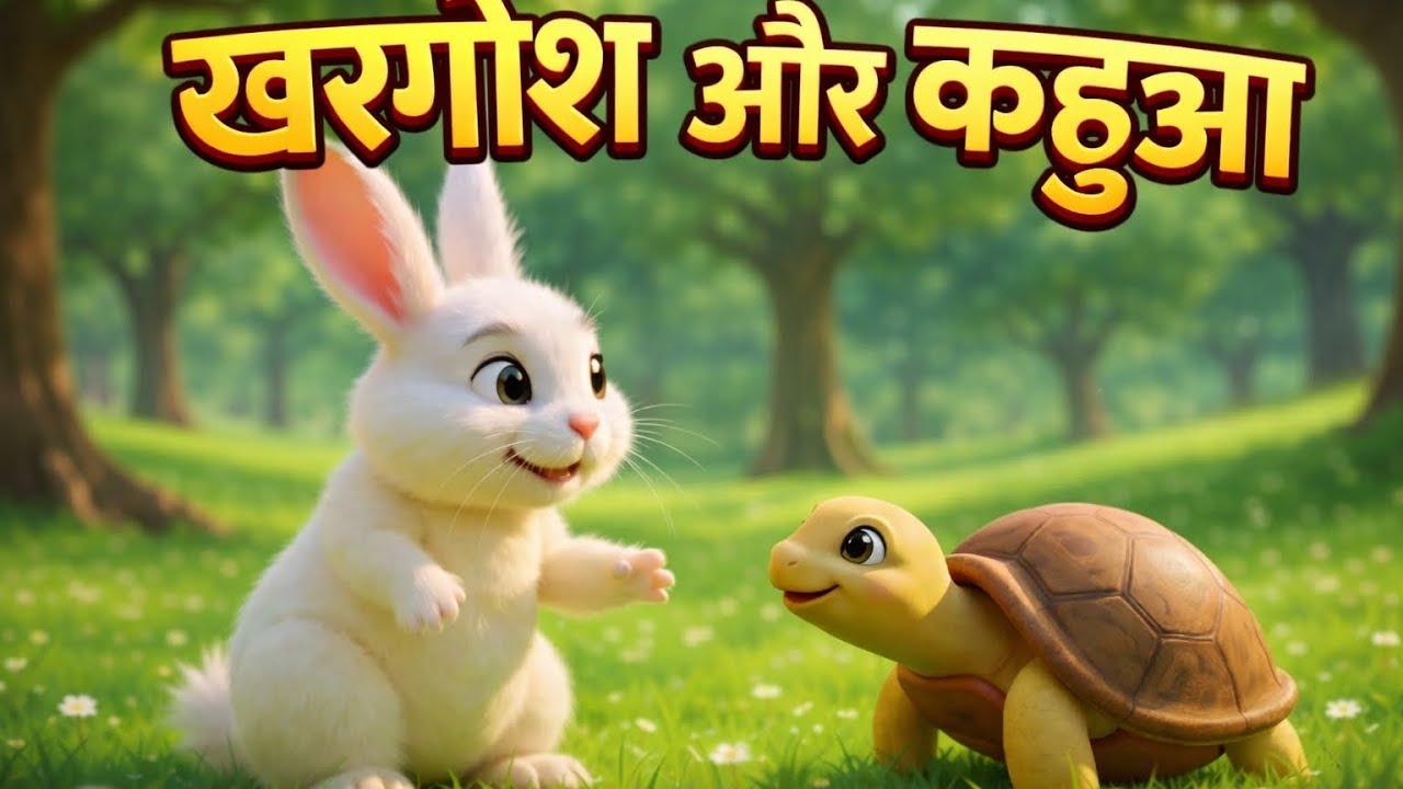 खरगोश और कछुआ की कहानी |Rabbit and turtle story| #MoralStory#HindiKahani#ai @Tiny_Moral_Tales