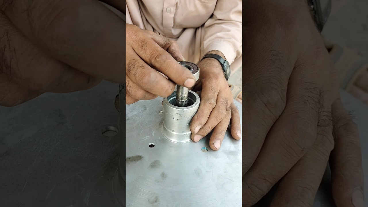 how to press the back bearing of washing machine router plate 