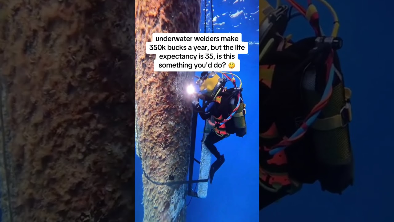 UNDERWATER WELDER #shorts #makemoney #businessideas #money #job #ocean #underwater #welder #welding