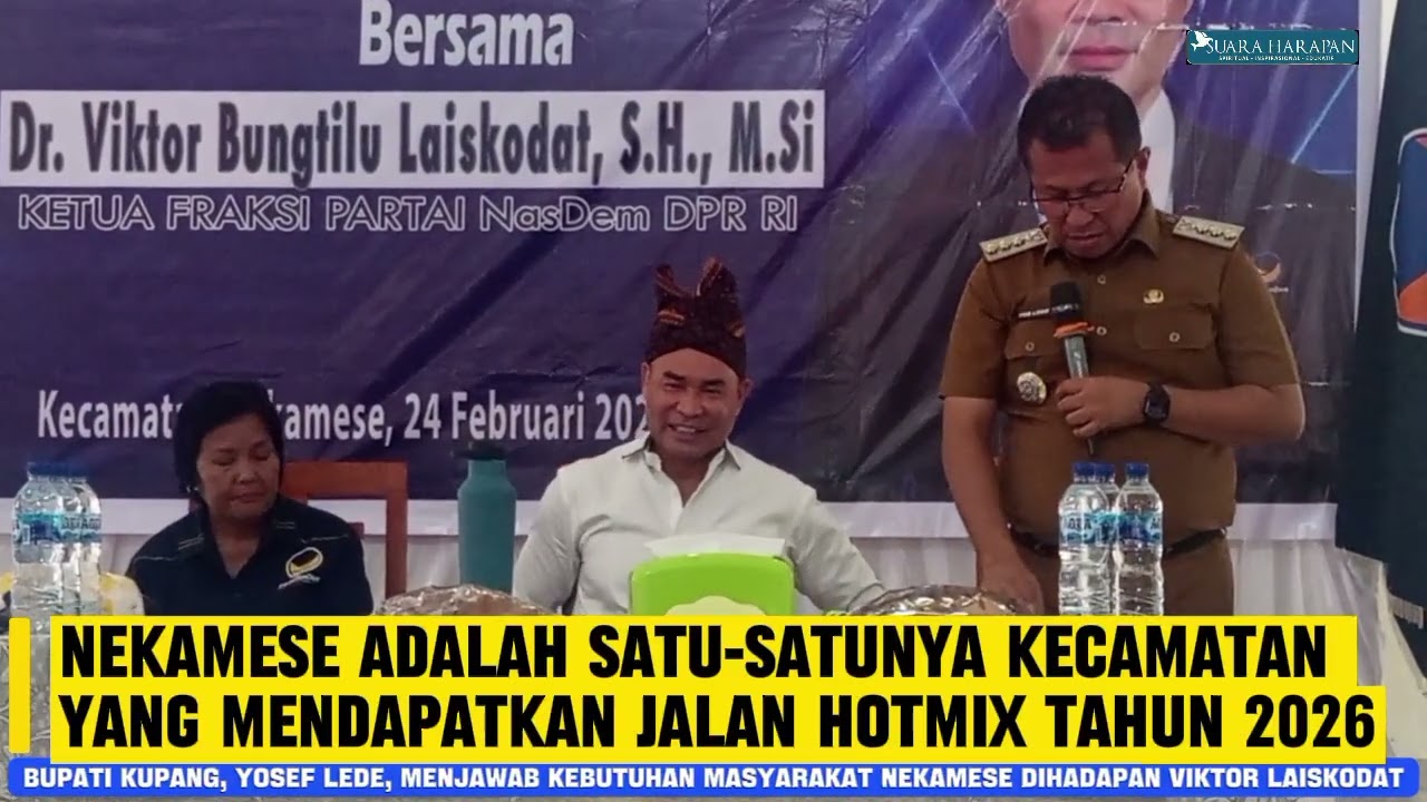Kecamatan Nekamese adalah satu-satunya Kecamatan yang Mendapatkan Jalan Hotmix di 2026 