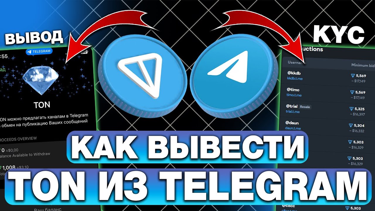 КАК ВЫВОДИТЬ TON из TELEGRAM? ТУТОРИАЛ по ВЫВОДУ ТОН в ТЕЛЕГРАМ!
