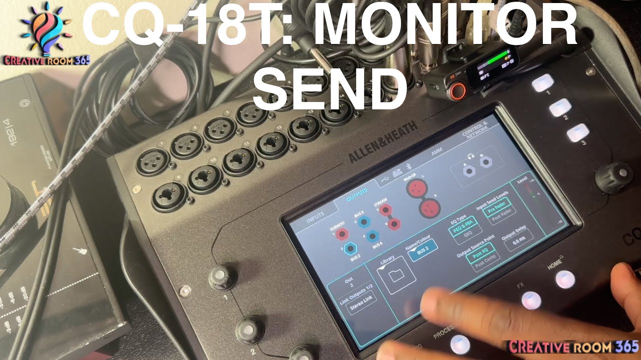 Как отправить что-либо музыкантам или певцам на МОНИТОРАХ Allen & Heath CQ-18T