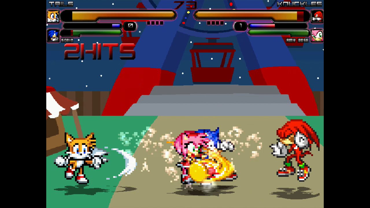 M.U.G.E.N: Tails & Sonic Vs Knuckles & Amy Rose
