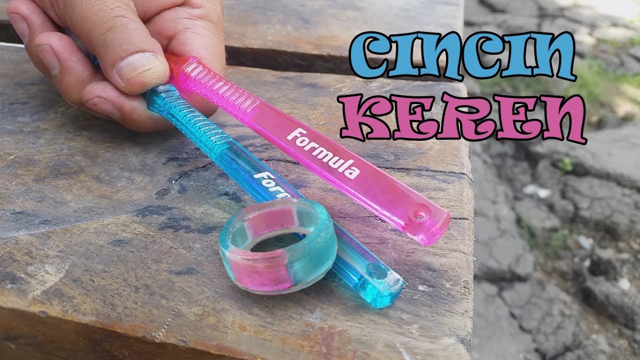 🔴Cara Membuat cincin dari sikat gigi dengan mudah dan cepat