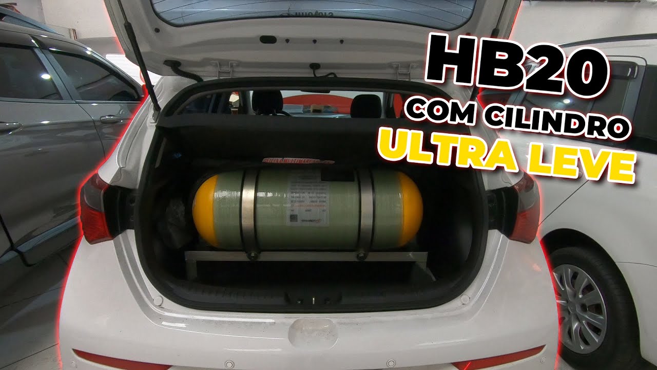 HYUNDAI HB20 HATCH COM O CILINDRO DE GNV MAIS LEVE DO BRASIL!!!! (12.5 MTS)
