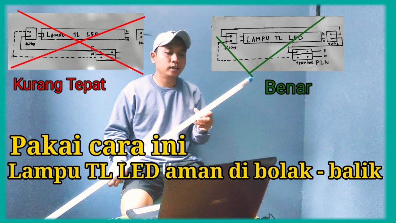 Bagaimana cara merakit lampu TL LED yang benar‼️ini dia cara pasang LED tube merek Philips