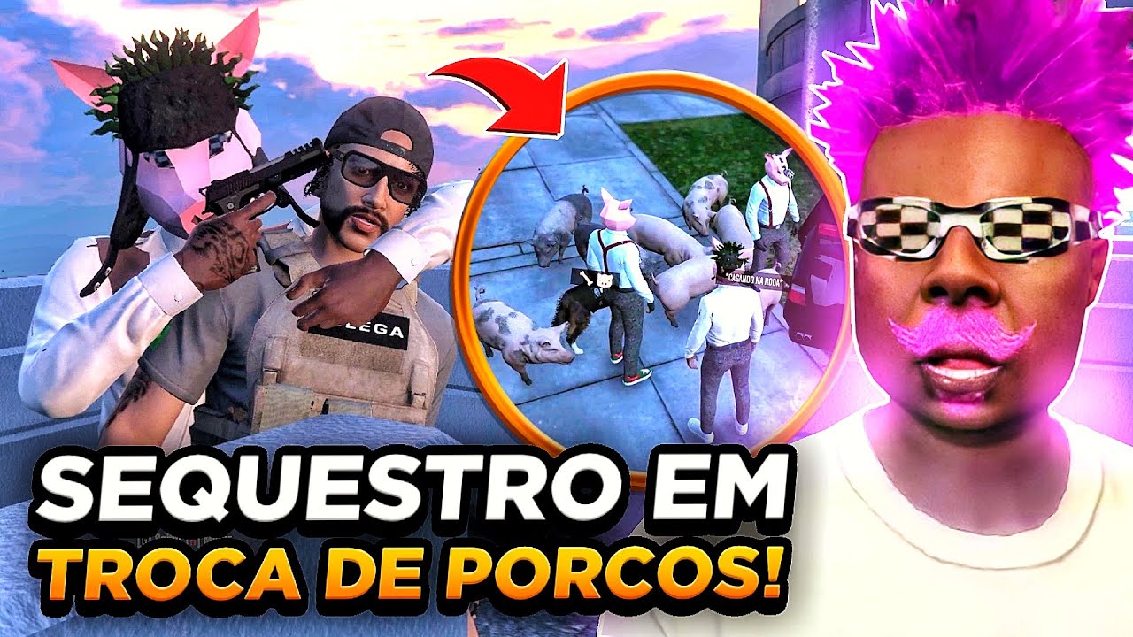ASSALTAMOS a POLICIA em TROCA de PORCOS 😂 E O QUE??? ISSO MESMO, PORCOS 🐷🐷!!! JILSU no GTA RP