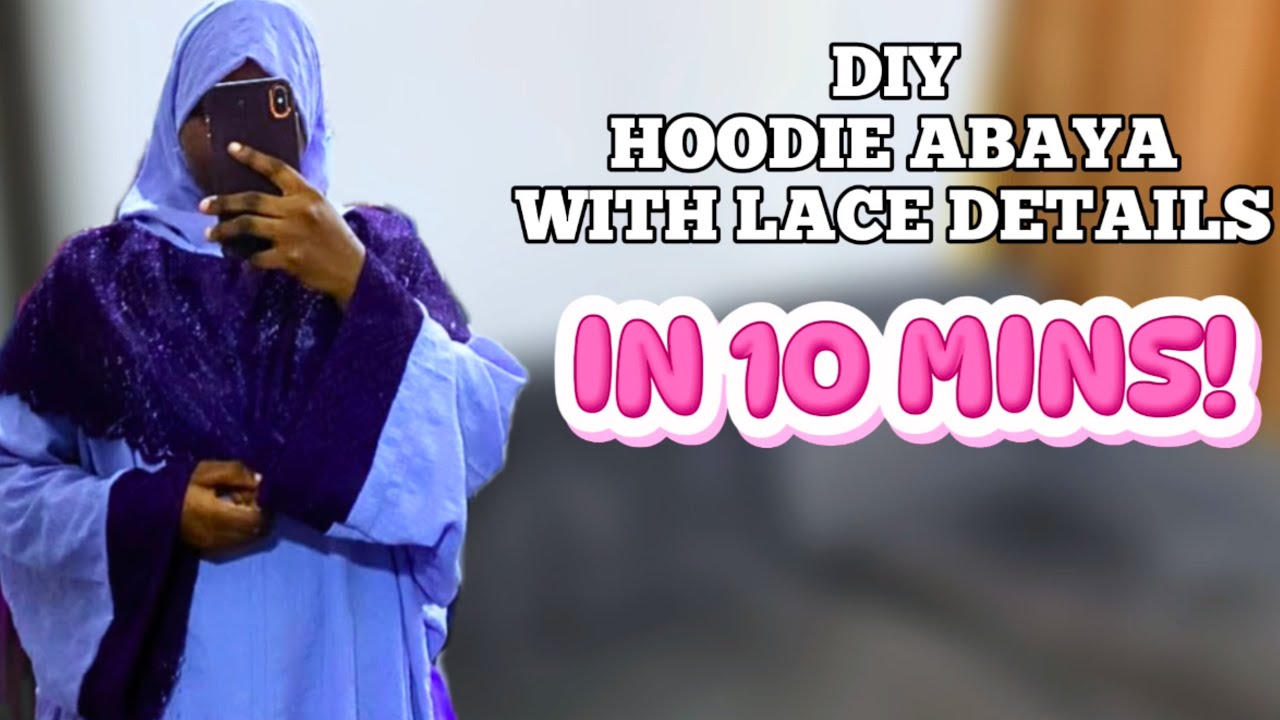 How to cut and sew hoodie hijab with lace details