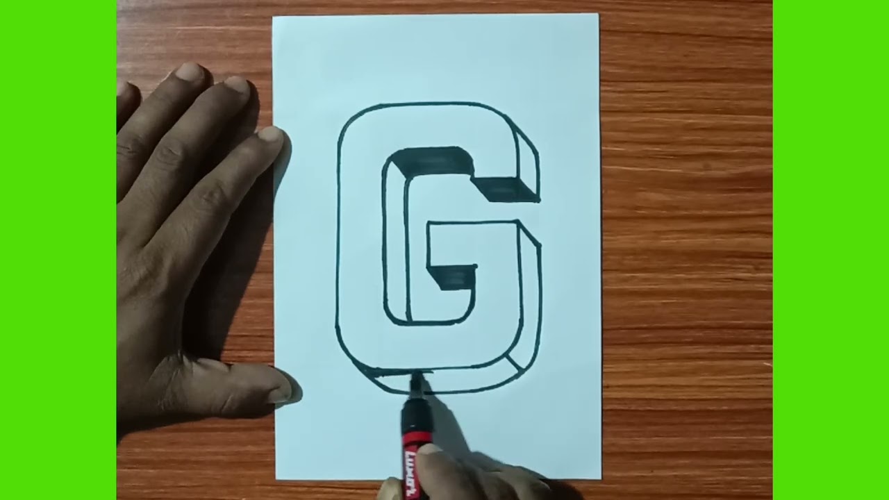 Il Letter 'G' draw and color ll letter G drawing ll
