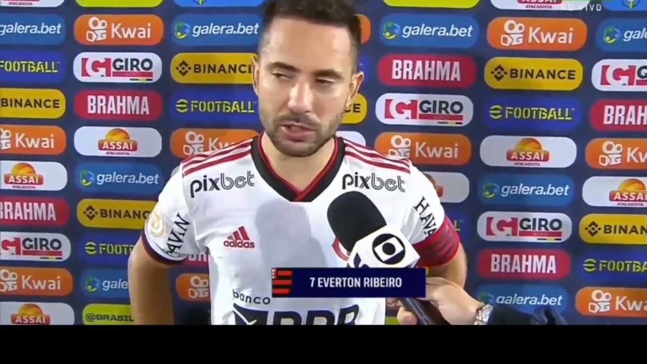 ENTREVISTA DE EVERTON RIBEIRO NO INTERVALO BRAGANTINO 1 X 0 FLAMENGO