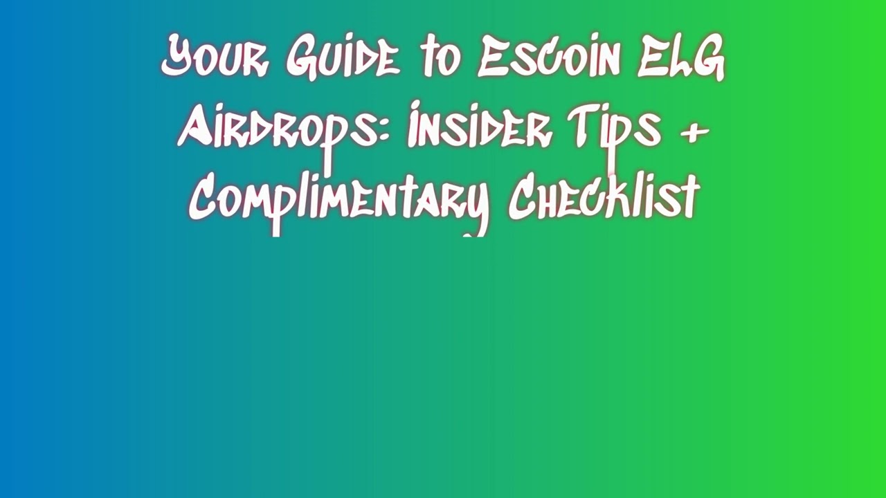 Biggest Airdrop 2024 Season Escoin ELG